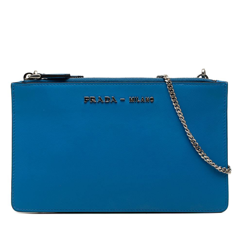 Pre-Loved Prada City Calf Double Zip Crossbody